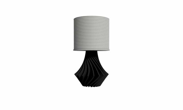 LAMP „CYCLONE“ / DESIGNER LAMP / PRINTABLE SHADES (VASEMODE)