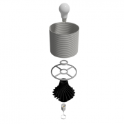 LAMP „CYCLONE“ / DESIGNER LAMP / PRINTABLE SHADES (VASEMODE)
