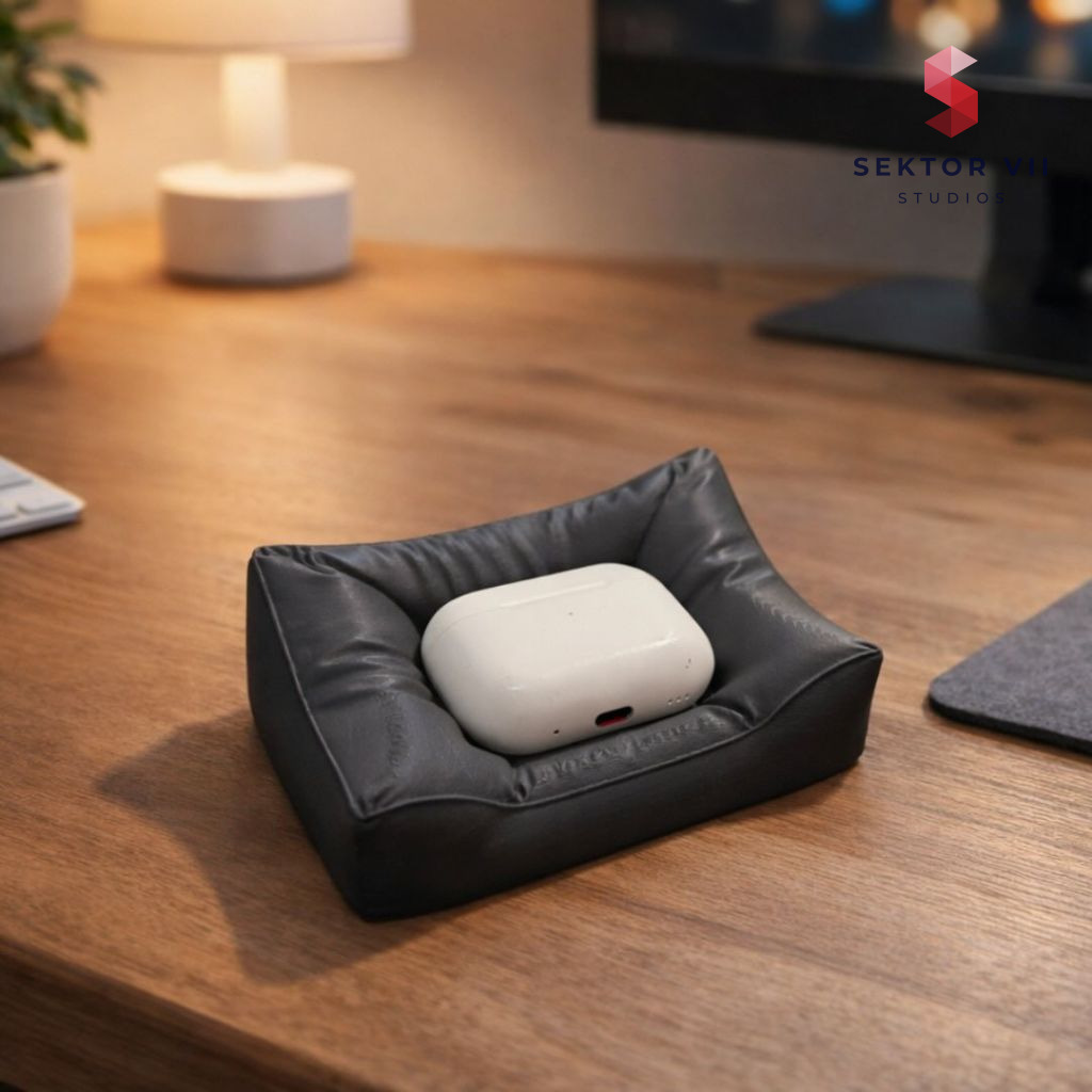 AirPods couch 3D print, a cosy sturdy desk companion