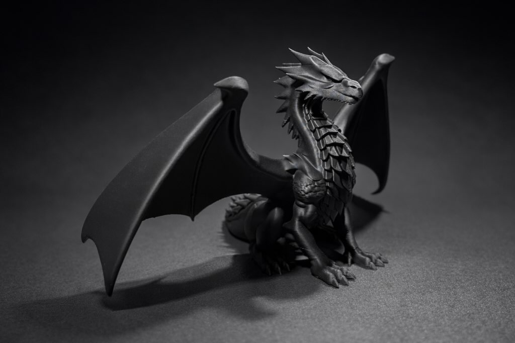 Dragon Statue 3D Print, Bold Fierce Two-Size Piece