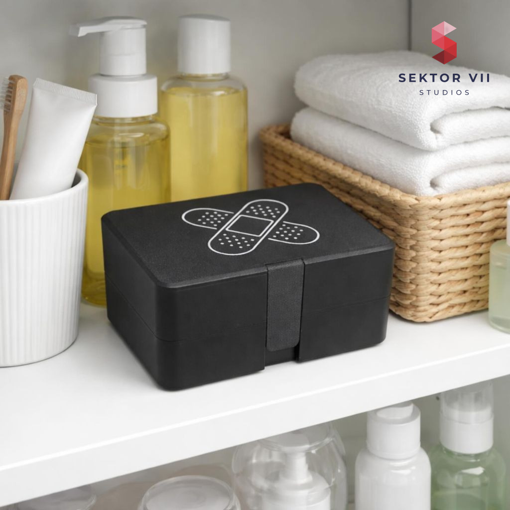Gridfinity bathroom organizer box, a calm and sturdy design