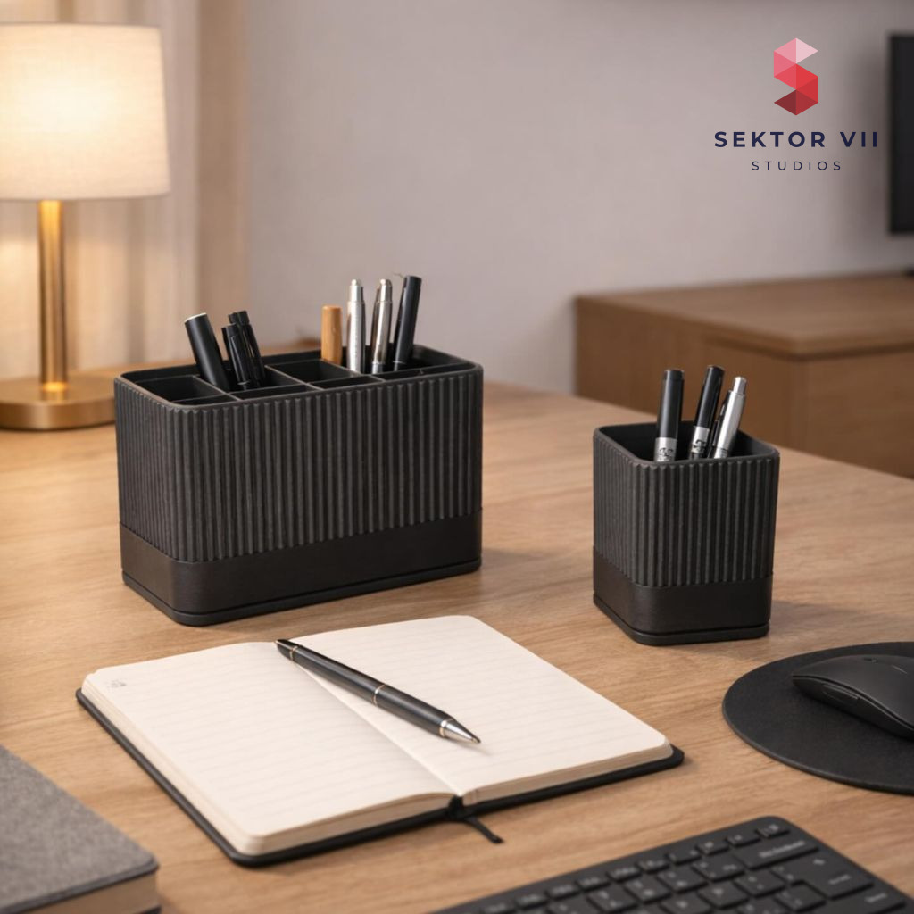 Modular desk organizer STL: sturdy, calm, print-ready