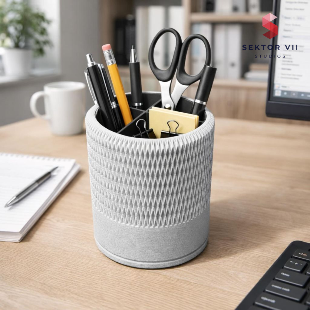 Desk organizer with dividers: a sturdy, practical fit