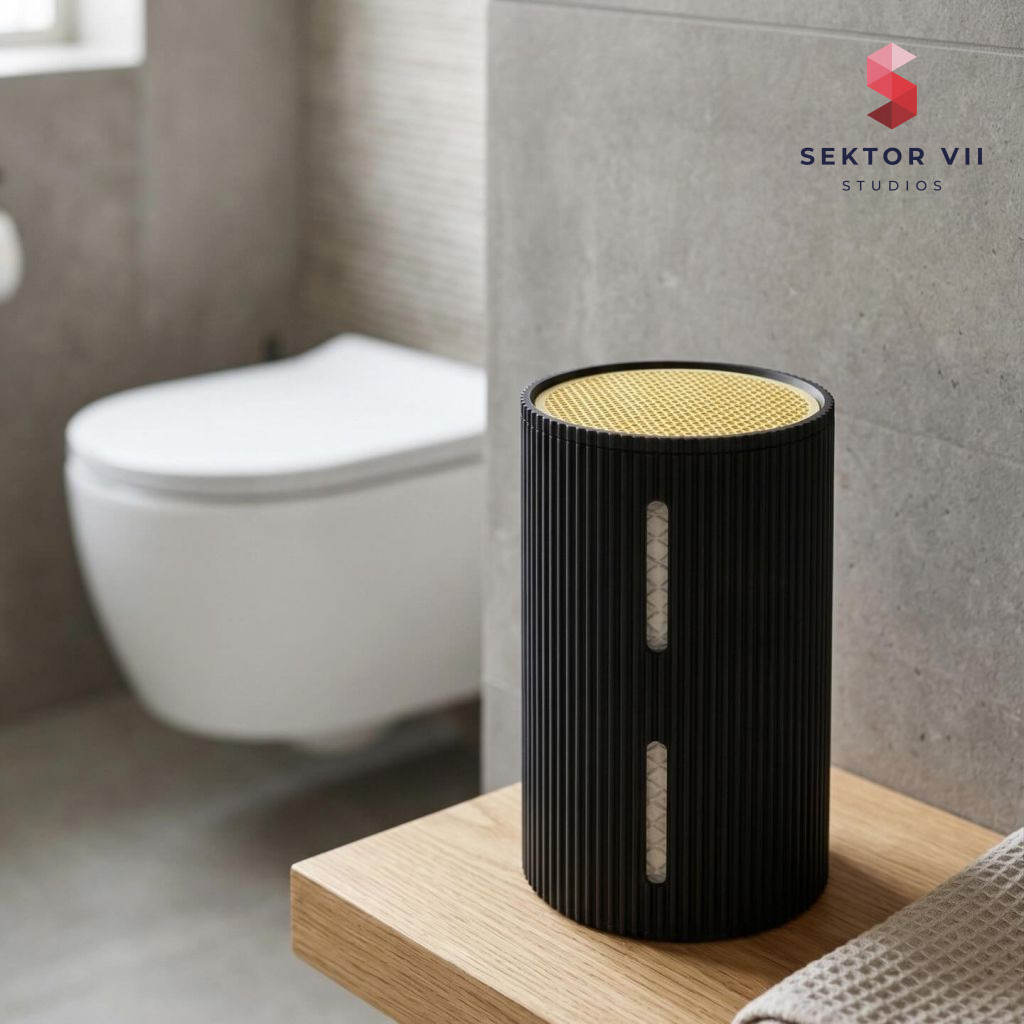 Toilet paper organizer STL: sturdy, calm HITAMO design