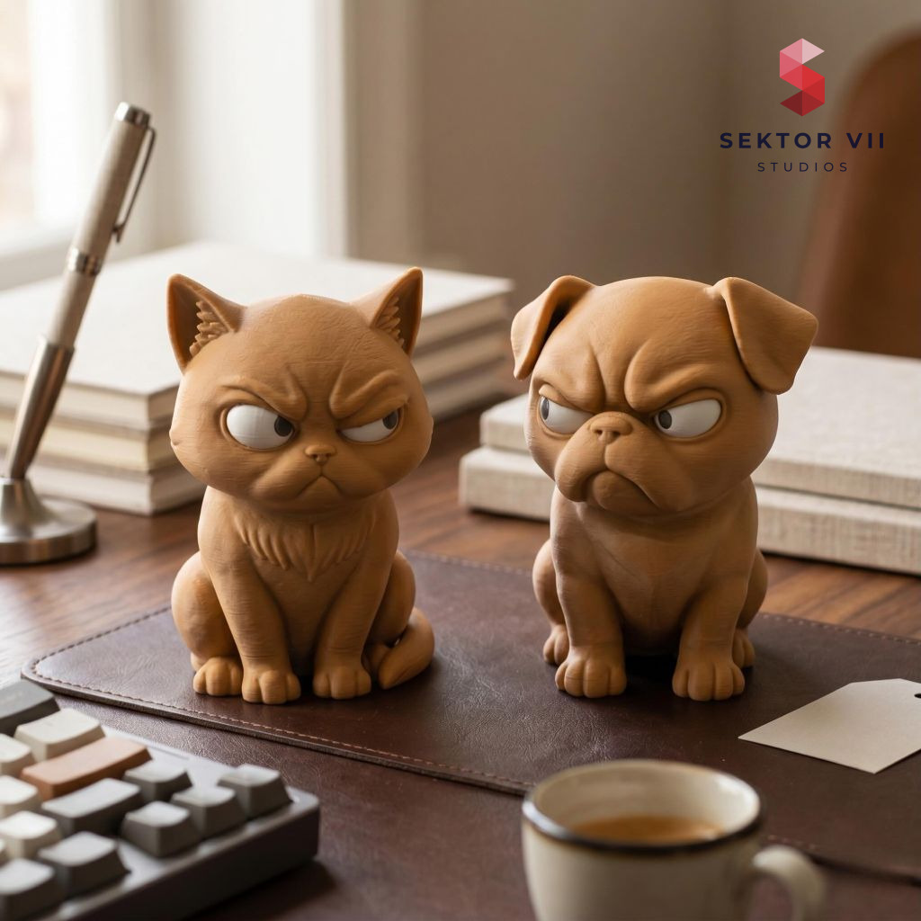 Sideeye duo figurines, a playful 2-piece desk set