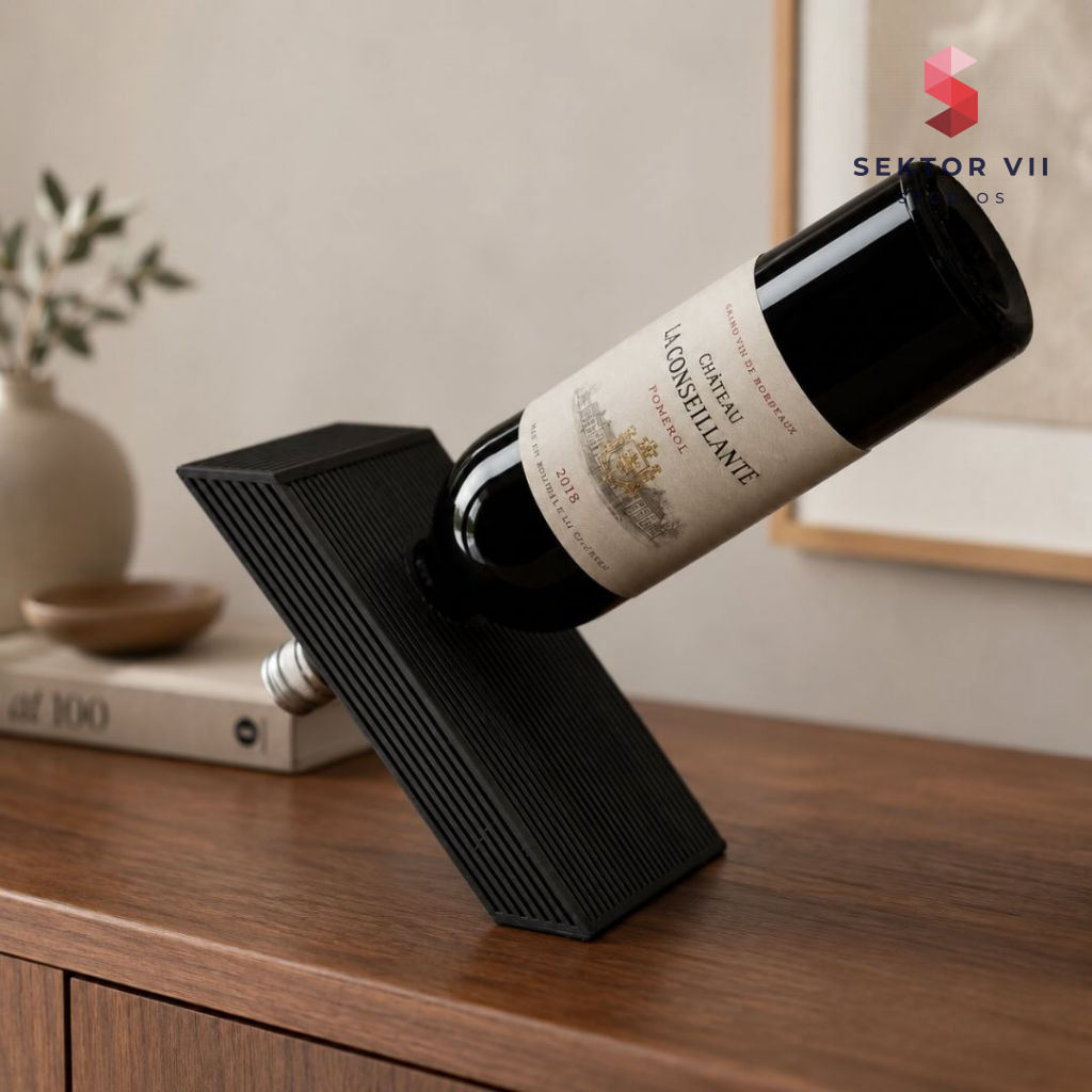 Japandi Floating Wine Bottle Holder