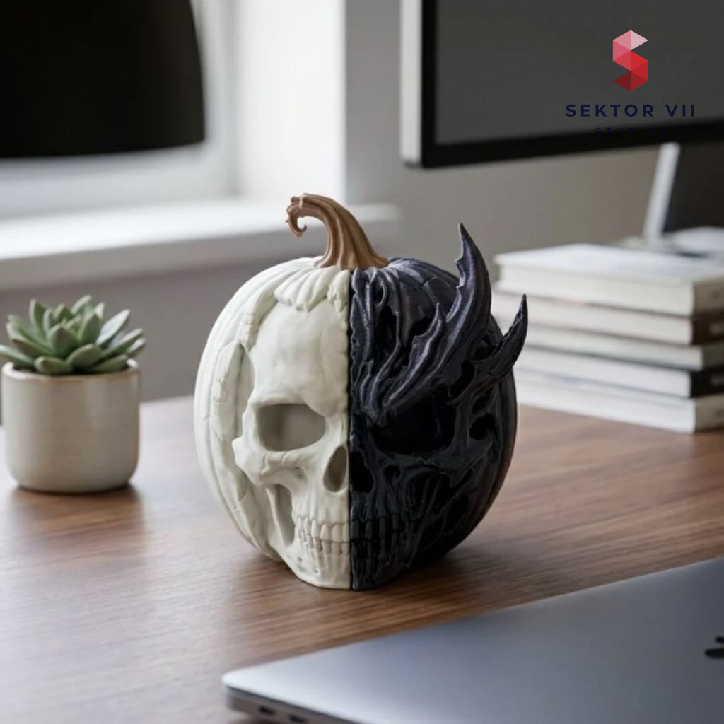 Two Personality Pumpkin