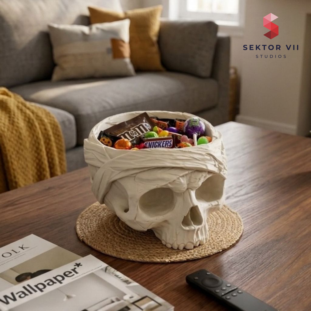 Mummy Skull Bowl