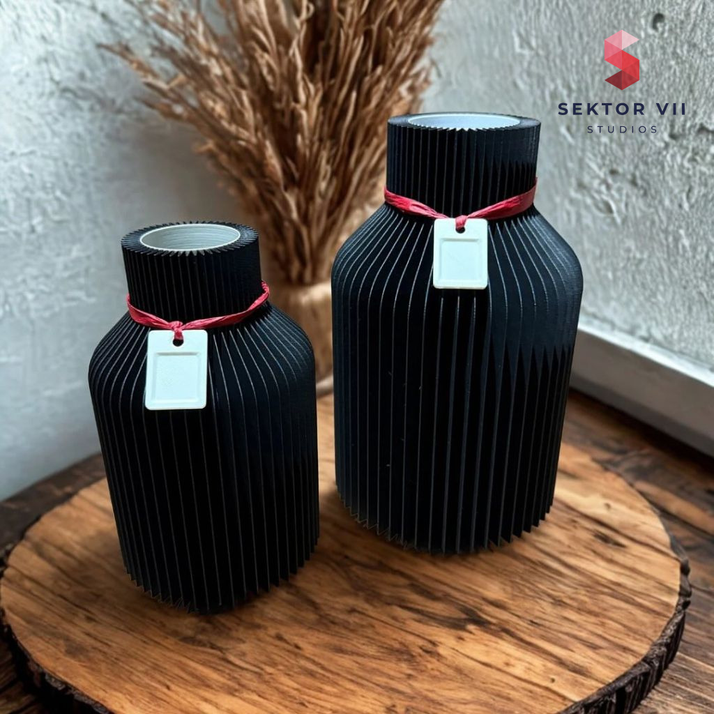 Ribbed vase 3D print, a bold and striking centerpiece