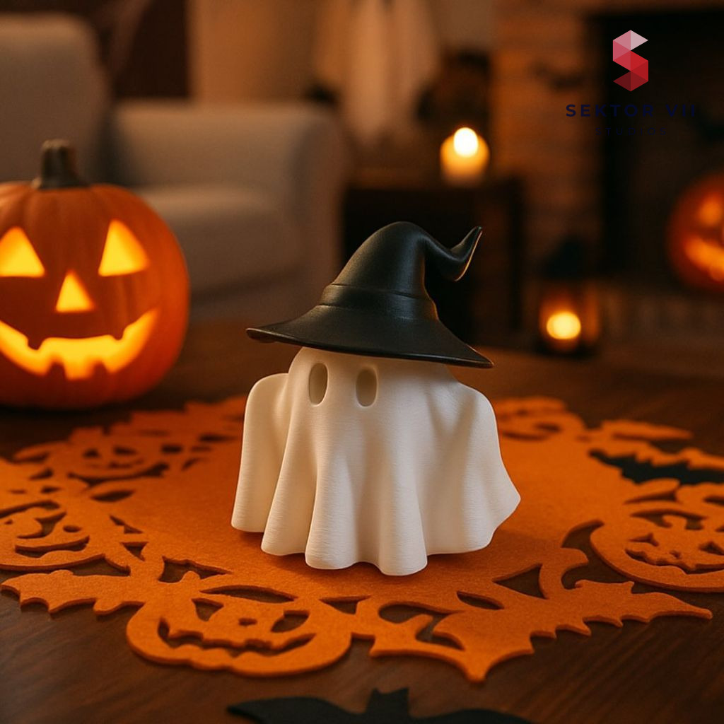 Ghost figurine 3D print – a simple eerie Halloween buddy