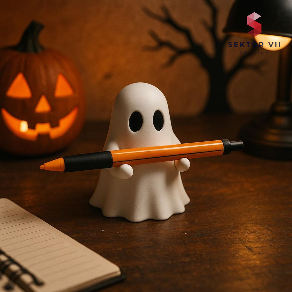 Ghost Pen Holder 3D Print: A Simple Eerie Desk Buddy