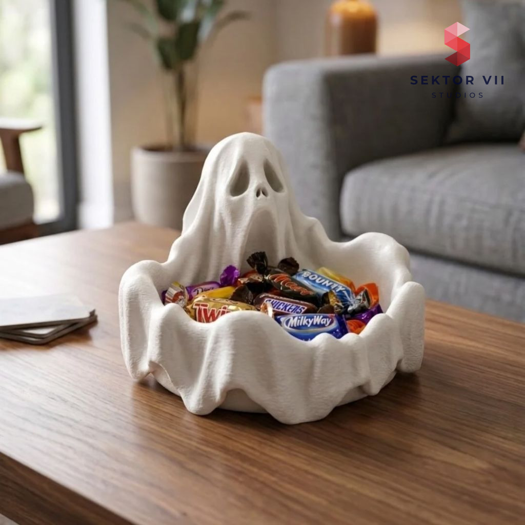 Ghost Candy Bowl 3D Print: A Simple Eerie Centerpiece