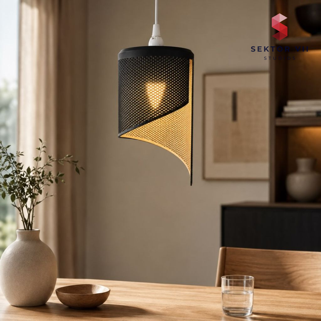 E27 pendant lamp 3D print, a bold cozy KASMO shade