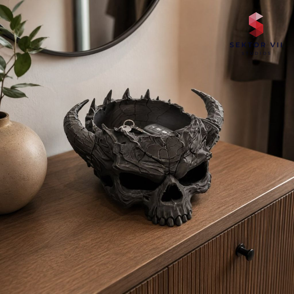 Skull Bowl 3D Print, a Bold Gothic Catch-All Design