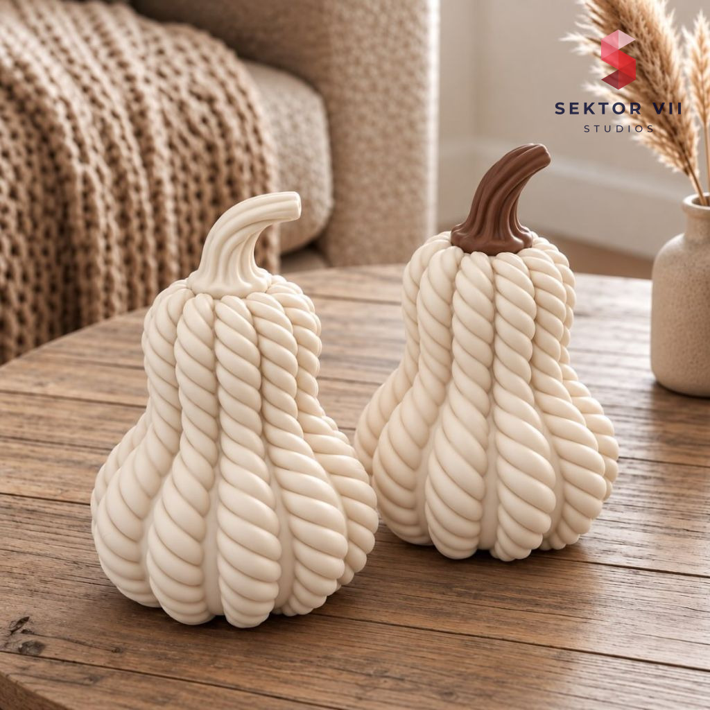 Rope pumpkin 3D print, a cozy easy fall favorite