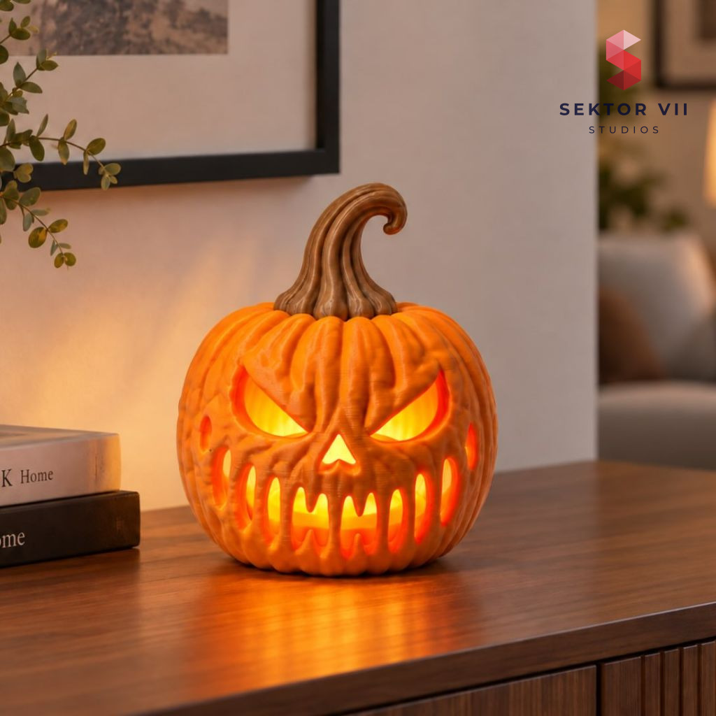 Pumpkin tealight holder 3D print, eerie and sturdy
