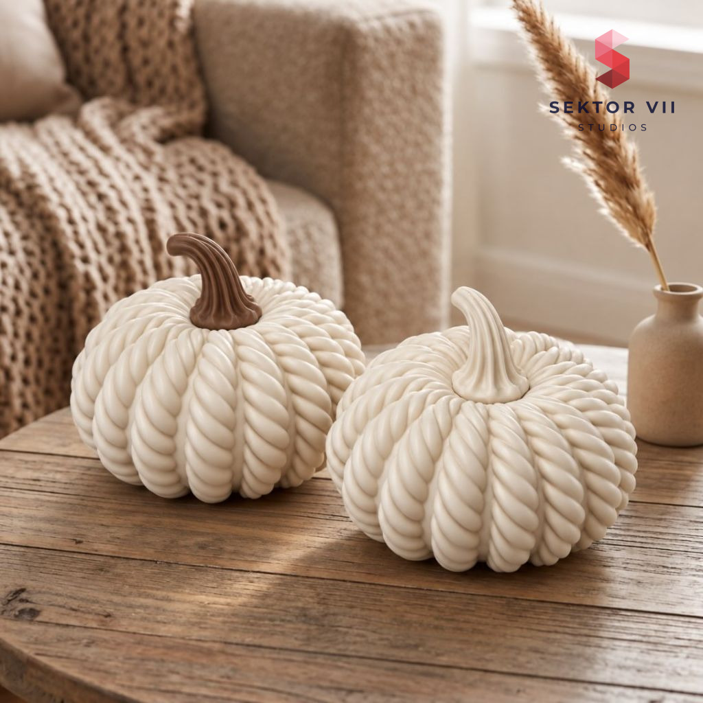 Rope Flat Pumpkin STL, a Cozy Free Fall Piece