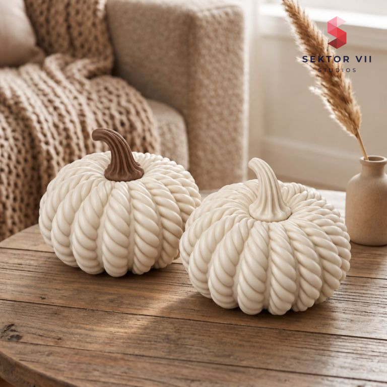 Rope Flat Pumpkin STL, a Cozy Free Fall Piece