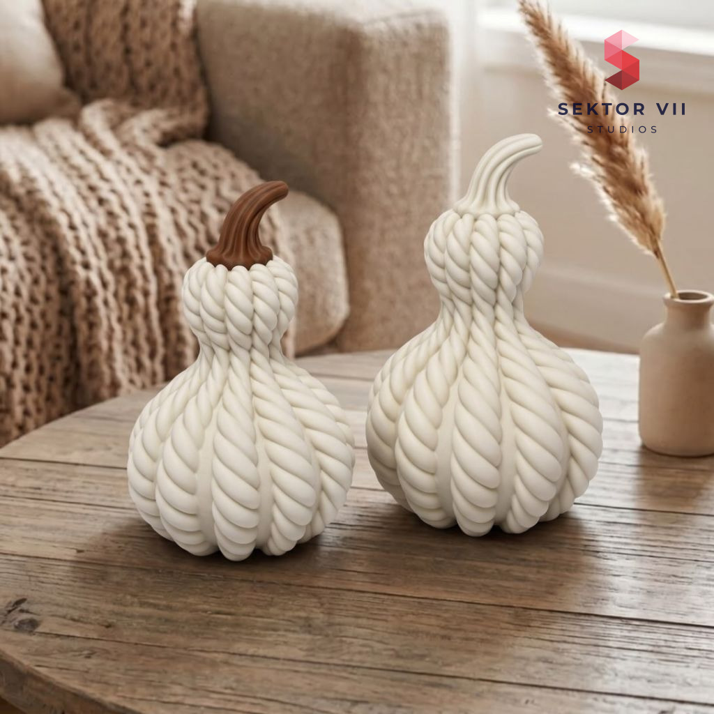 Rope Pumpkin 3D Print: A Cosy Free Curved Fifth
