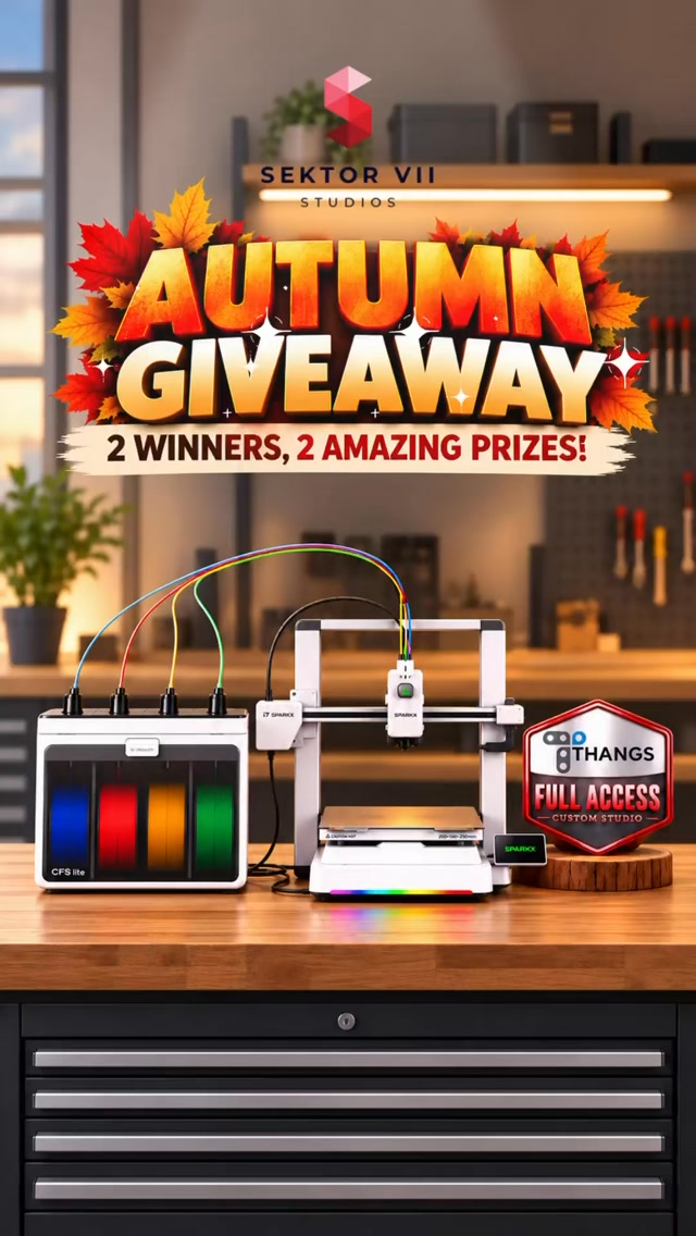 Autumn Giveaway 3D printing: a warm thank-you with two prizes