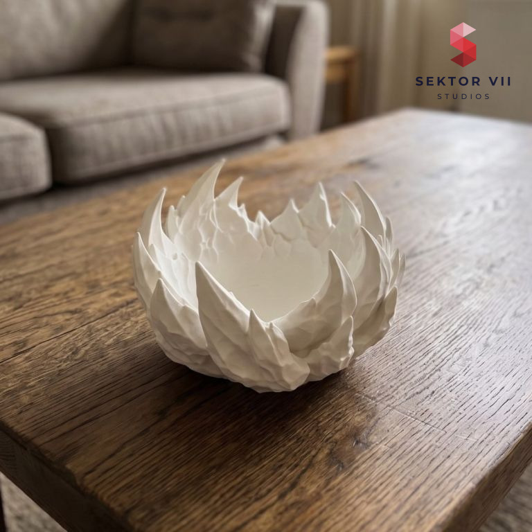 Ice Bowl 3D Print, a Sturdy Eerie Frozen Centerpiece