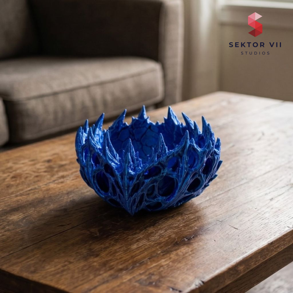 White Walker Bowl 3D print, a bold fantasy centerpiece