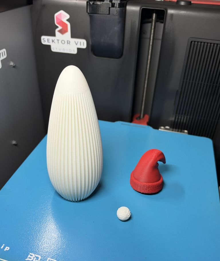 Japandi Santa figurine 3D print, a simple cozy classic - real photo 4 of 6