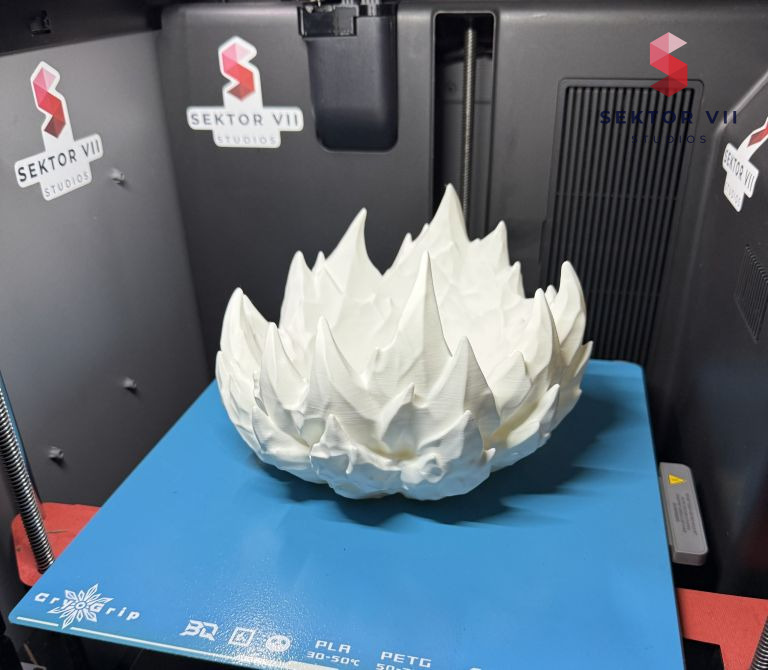 Ice Bowl 3D Print, a Sturdy Eerie Frozen Centerpiece - real photo 1 of 3