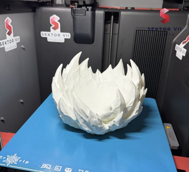Ice Bowl 3D Print, a Sturdy Eerie Frozen Centerpiece - real photo 3 of 3