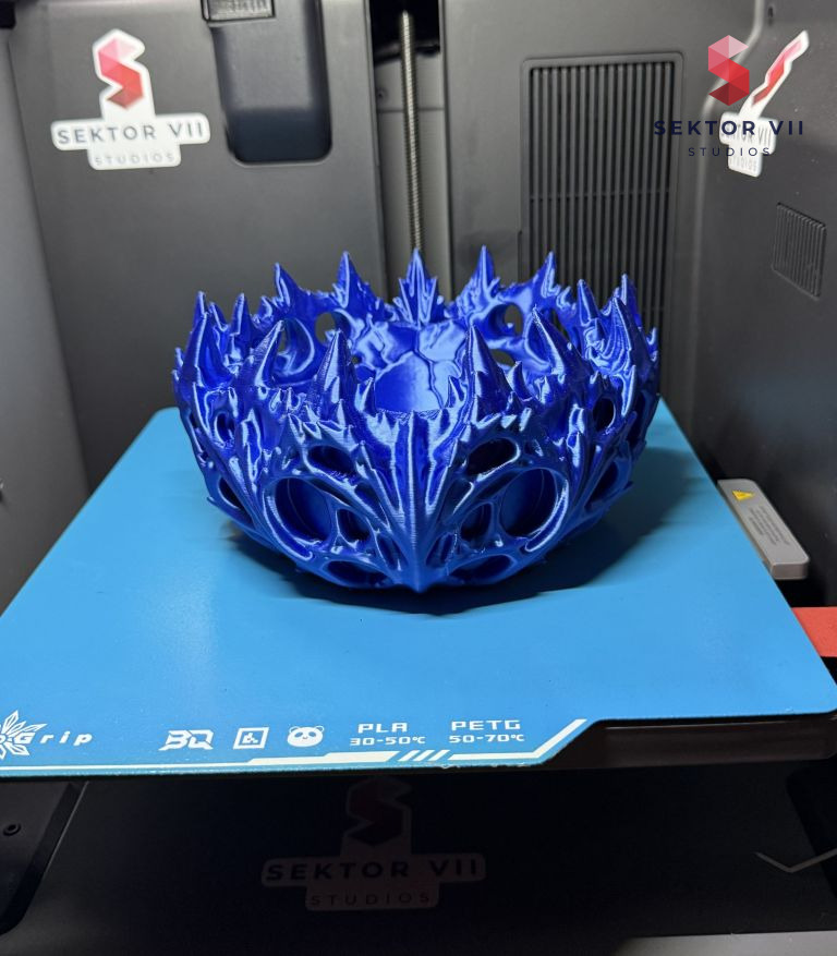 White Walker Bowl 3D print, a bold fantasy centerpiece - real photo 2 of 2